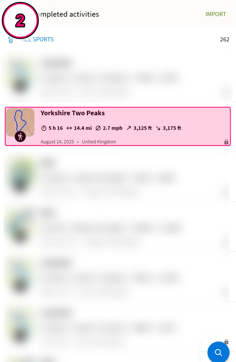 Kamoot Export GPX file Step 2. Select the activity you wish to export. Kamoot Export GPX file Step 2
